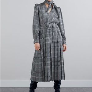 Zara plaid print dress